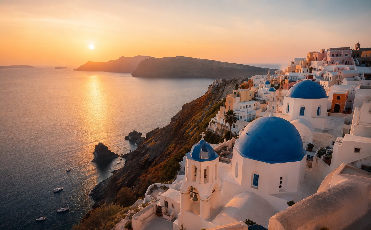 Santorini, Greece — Caldera sunsets and whitewashed villages